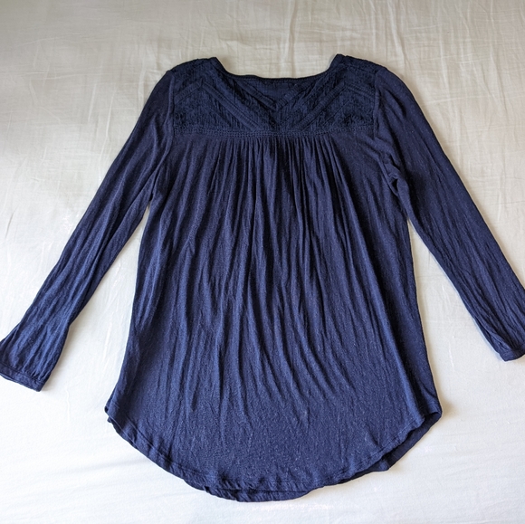 Lucky Brand Tassled tie chest Long Sleeve - Picture 8 of 9